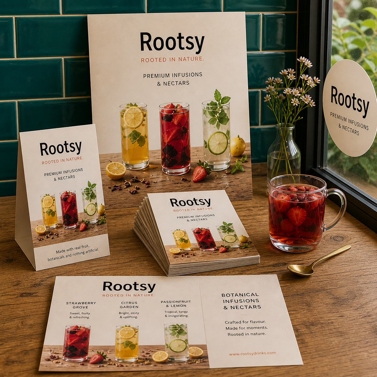 Café Branding Kit – Table Talkers, Display Menus & Window Stickers